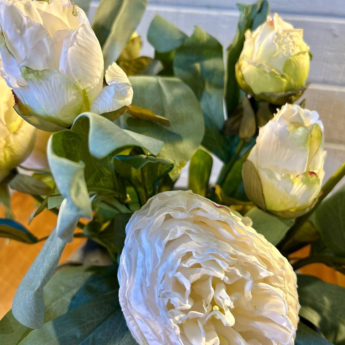 White Peony Spray