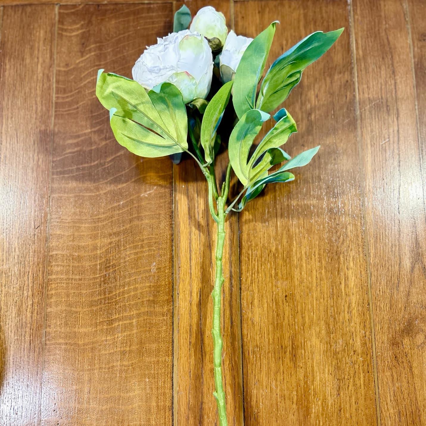 White Peony Spray