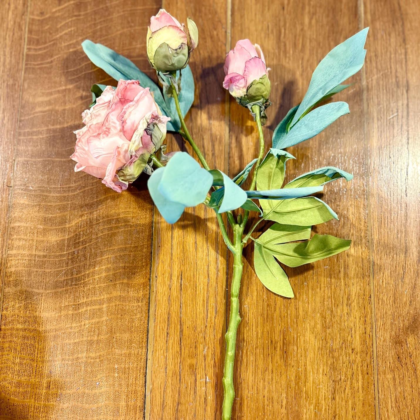 Pink Peony Spray