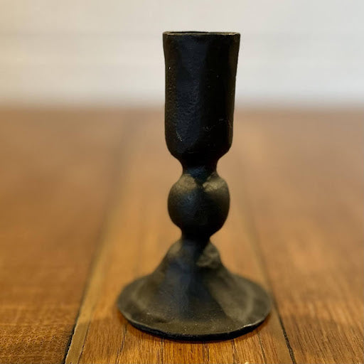 Set of 2 Black Candle Holders