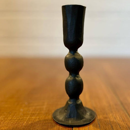 Set of 2 Black Candle Holders