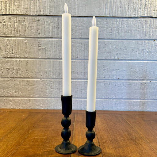 Set of 2 Black Candle Holders