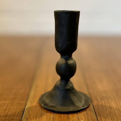 Set of 2 Black Candle Holders
