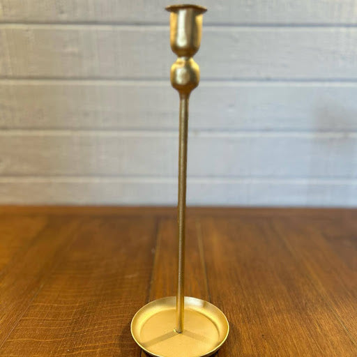 Large Gold Plate Candle Holder