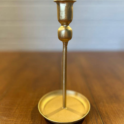 Medium Gold Plate Candle Holder